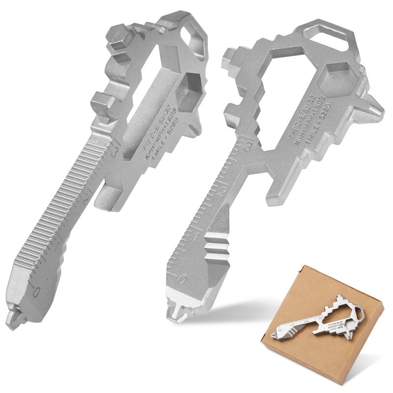 Herda Keychain Multitool â€“ EDC Tool with 17+ Functions Gifts| Small Bottle Opener keychain with Screwdriver,Wrench,and Box Cutter for Travel,Outdoor,Everyday Use Gifts for Men Dad Giftsâ€“TSA Safe - Image 1
