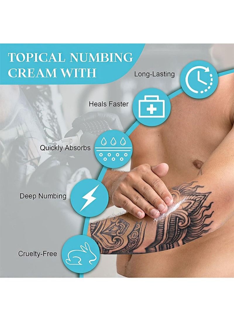 Elaimei - Tattoo Numbing Cream Pre-Tattoo Tattoo Cream 6-8 Hour Max Strength Painless Tattoo Cream with Aloe Vera Vitamin E (60ml) - Image 1