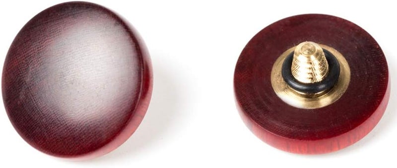 VKO Wood Soft Shutter Release Button,Delicate Camera Shutter Button 12mm Convex Surface Red 1 PCS (Wood Grain Random) - Image 1