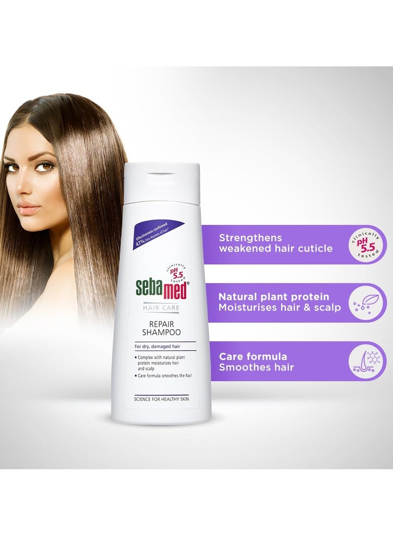 Sebamed Hair Repair Shampoo pH 5.5, 200ml Reduces Dryness - Image 5