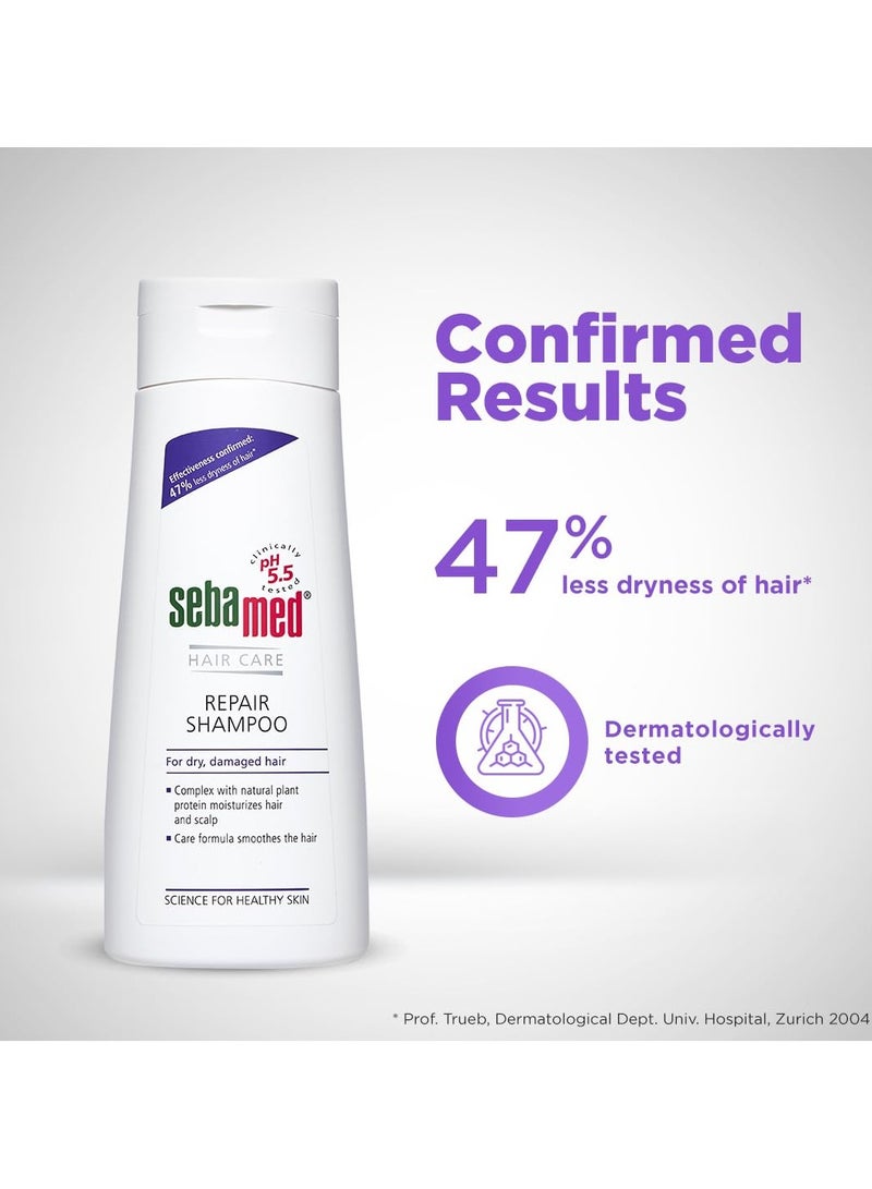 Sebamed Hair Repair Shampoo pH 5.5, 200ml Reduces Dryness - Image 3