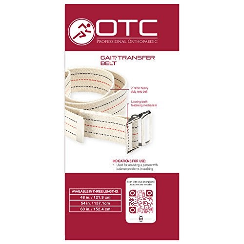 OTC Gait Transfer Belt Support Hold for Caregiver, White, 48 Inch - Image 5