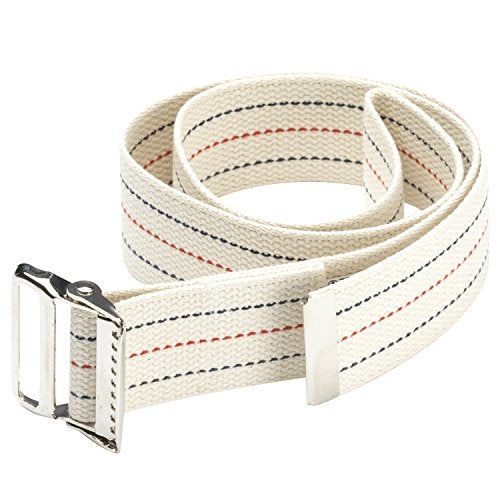 OTC Gait Transfer Belt Support Hold for Caregiver, White, 48 Inch - Image 1