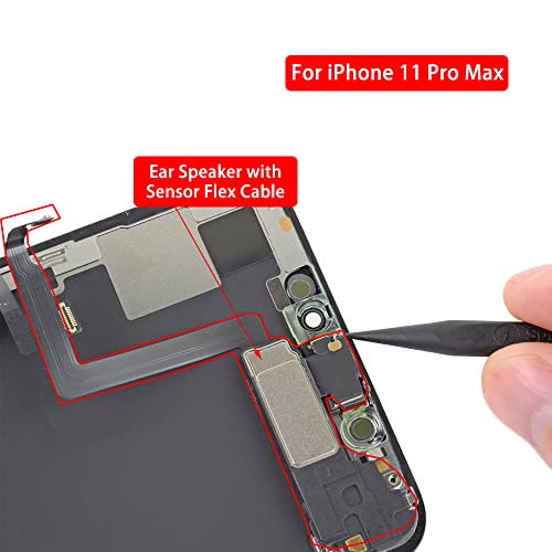 MEEFIX Ear Speaker Earpiece with Sensor Flex Cable for iPhone 11 Pro Max (6.5") - A2161, A2218, A2220 - Replacement for Call Audio, Proximity & Ambient Light Sensor - Image 3