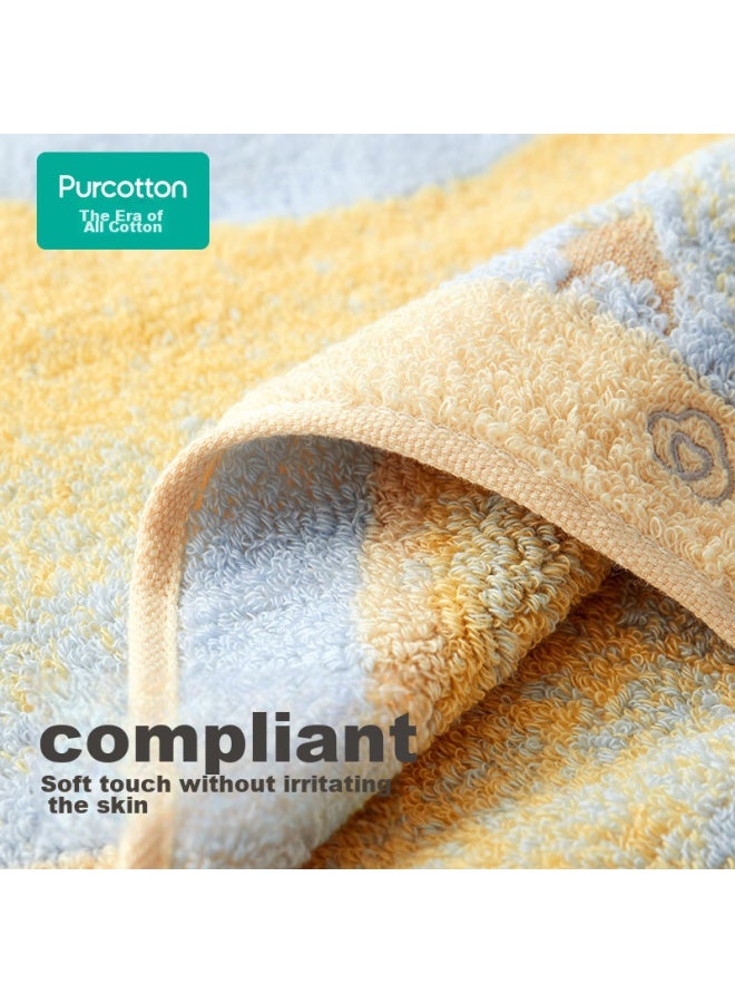 القطن الخالص Purcotton منشفة، قطن طويل التيلة منشفة حمام مزدوجة الوجه، منزلية قطن نقي ماص ناعم سريع الجفاف - Desert Moonlight 34×70سم - Image 1
