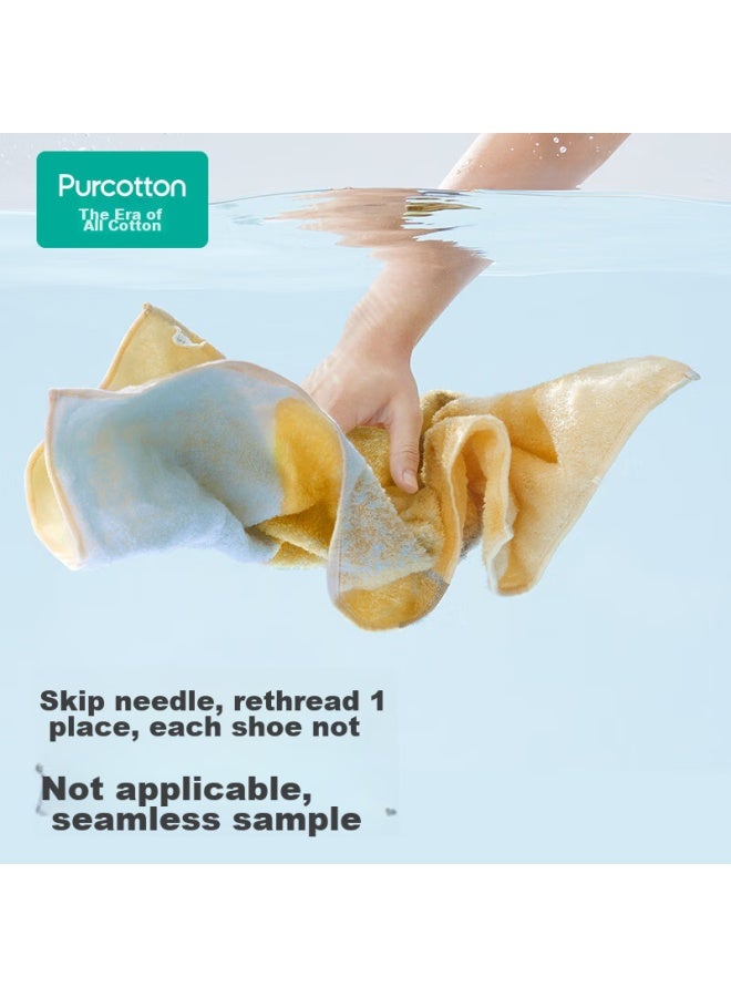 القطن الخالص Purcotton منشفة، قطن طويل التيلة منشفة حمام مزدوجة الوجه، منزلية قطن نقي ماص ناعم سريع الجفاف - Desert Moonlight 34×70سم - Image 2