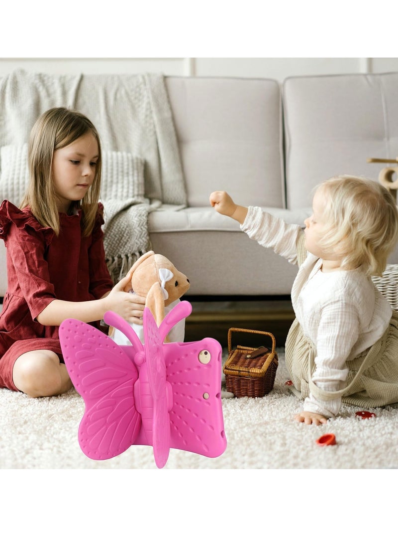 ELTRAZONE iPad Case for Kids, iPad 9.7 inch Case, Light Weight Shockproof EVA Foam Protective Tablet Stand Cover Holder for Apple iPad Air/Air 2 iPad 9.7 2017/2018 Cute Butterfly (HOT PINK) - Image 5