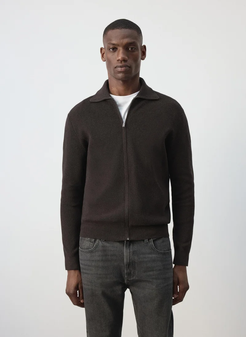 100% Cotton Zip-Up Cardigan