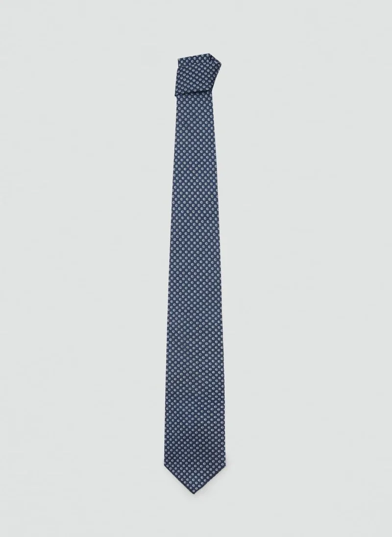 مانجو مان Geometric Patterned Silk Tie