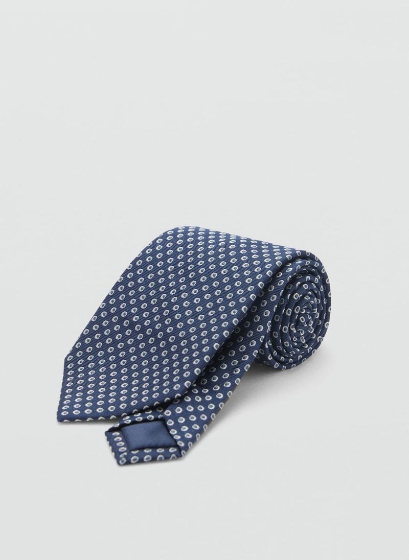 Mango Man Geometric Patterned Silk Tie  - Image 2