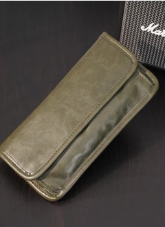Generic Fashion retro men's medium and long wallet retro trendy men's versatile youth clutch bag multi-card slot coin purse wallet retro green  - Image 2