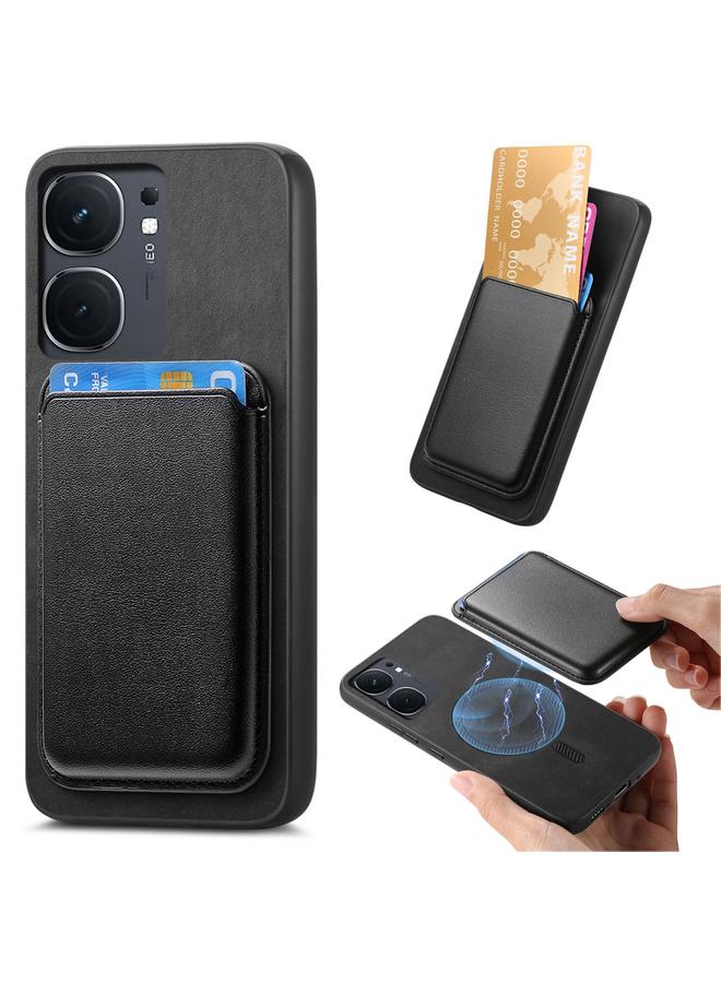 The Bros Case For vivo iQOO Neo9 / Neo9 Pro 5G Retro Magsafe Card Bag PU Back Cover Phone Case