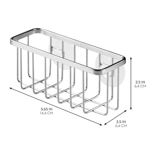 InterDesign iDesign Stainless Steel Suction Cup Sponge Holder for Kitchen Sink - Set of 2 - Polished - Image 4