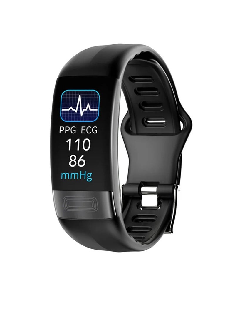 AROAQ P11 Plus Smart Watch, ECG Plus PPG Smart Wristband Fitness Tracker, Waterproof Smart Temperature Detection Watch, Blood Pressure Heart Rate Monitoring Sport Smart Band For Men And Women, (Black) - Image 1