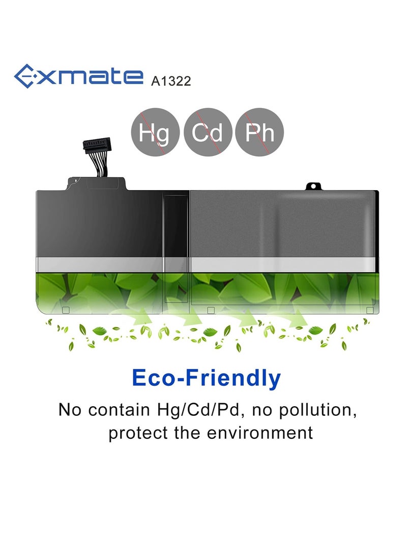 بطارية A1322 A1278 لجهاز ماك بوك برو 13 بوصة منتصف 2012 2010 2009  2011 (MC374LL/A MB990LL/A MB991LL/A إلخ) [10.95 فولت 63.5 وات] - Image 5