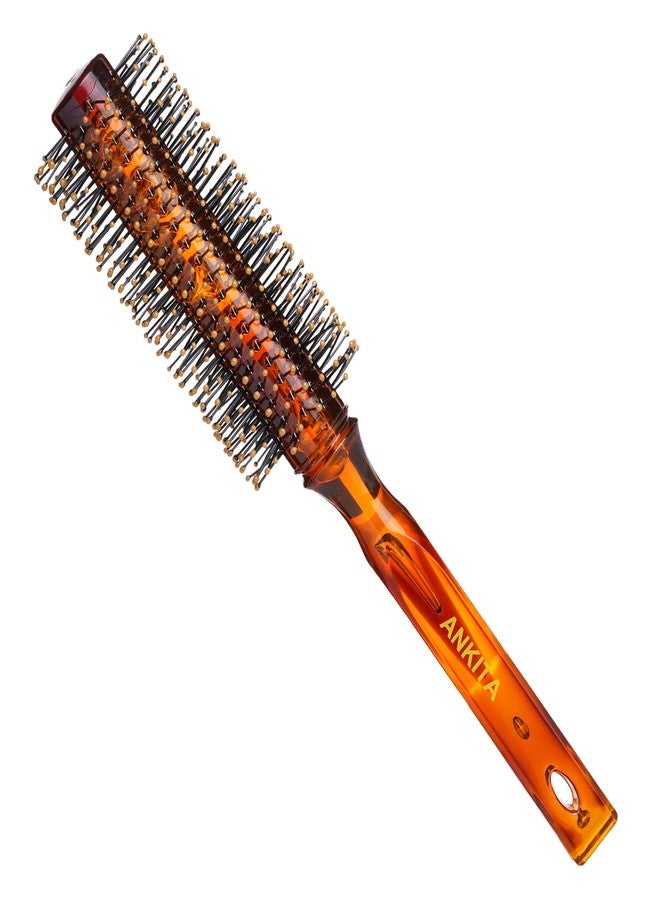 ANKITA Professional Round Hair Brush with Ball-Tipped Nylon Bristles, Comfortable Grip Handle, Gentle Styling for Men and Women (B73) - Image 1