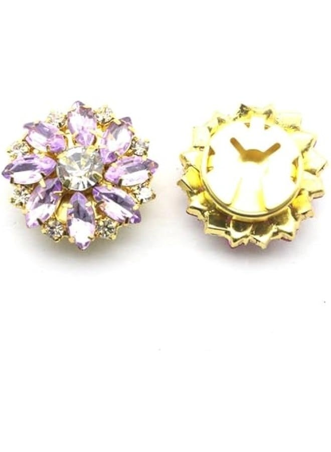 Rhinestone on Covers, on Covers for Women Blouses, Detachable Shirt on Clips ons Jewelry, Crystal Fancy ons for Clothing Decorative ons for Crafting, DIY (12PCS) M  - Image 1