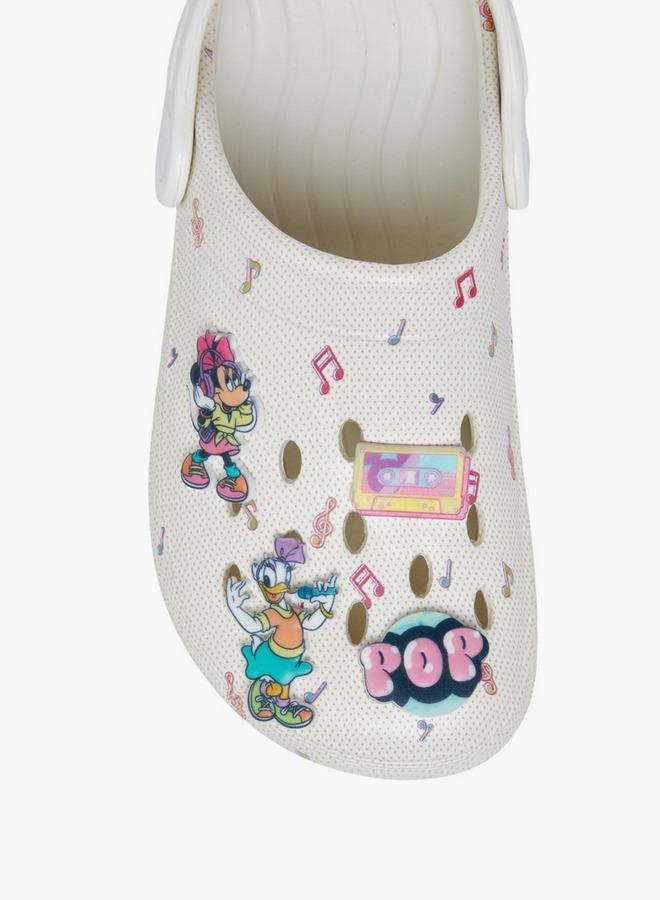 Disney Girls Minnie and Friends Print Backstrap Clogs - Image 4