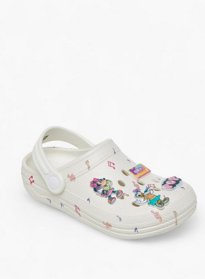 Disney Girls Minnie and Friends Print Backstrap Clogs - Image 2