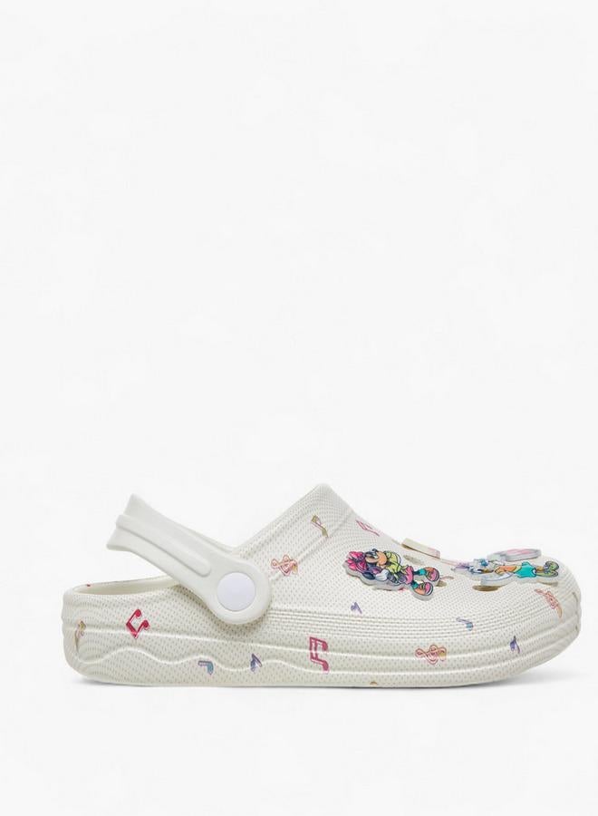 Disney Girls Minnie and Friends Print Backstrap Clogs - Image 3