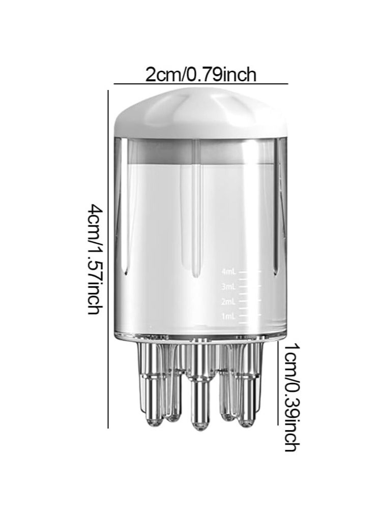 إسكدنيا مشط قضيب فروة الرأس ، وفرشاة زجاجة زجاجة لزيت الشعر ، ومشط الشعر لمدفق فروة الرأس ورعاية نمو الشعر ، وفرشاة سائل الرأس لعلاج شعر الزيت الأساسي (أبيض) - Image 3