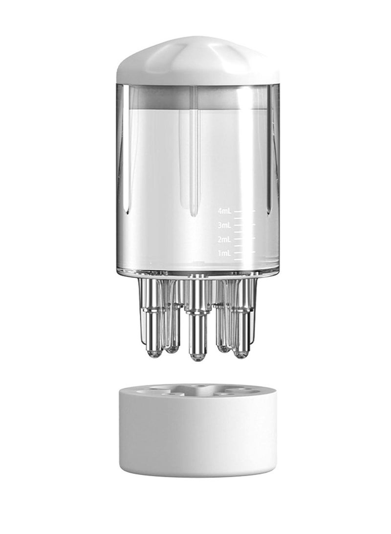 إسكدنيا مشط قضيب فروة الرأس ، وفرشاة زجاجة زجاجة لزيت الشعر ، ومشط الشعر لمدفق فروة الرأس ورعاية نمو الشعر ، وفرشاة سائل الرأس لعلاج شعر الزيت الأساسي (أبيض) - Image 2