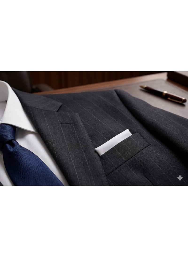 Men's pocket square to complete a formal suit look - high-quality fabric with a modern design - Image 2