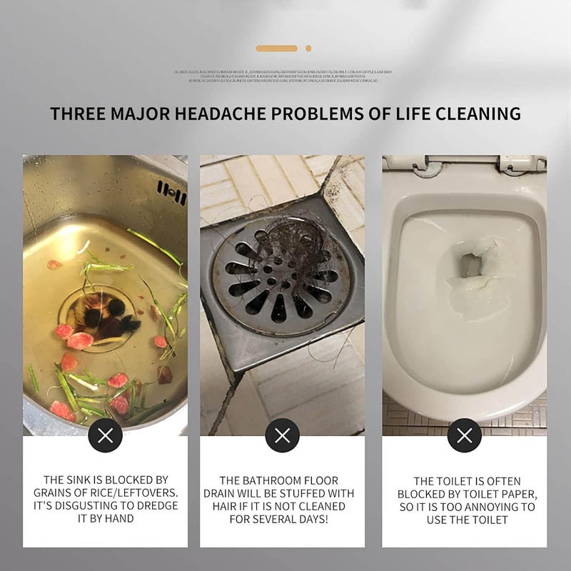 klarako Pipe Dredge Deodorant, Powerful Sink Drain, Bubble Bombs Drain Cleaner, Sewer Toilet Dredge Powder, Ultimate Sink & Drainage Cleaner, Kitchen Toilet Pipeline Quick Cleaning Tool - Image 5