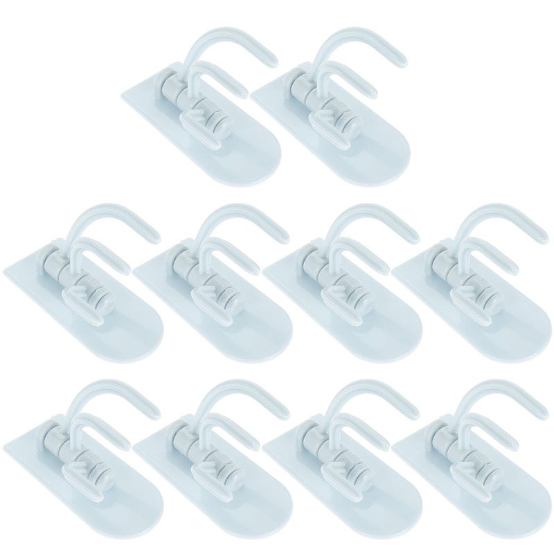 10 Pcs Wall Mounted Hooks Chrome Stainless Steel Adhesive Towel Holder For Bathroom Kitchen Coat Purse Hanging Organizer Mop Broom Hanger - Image 2
