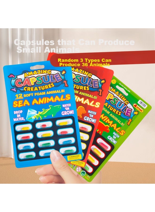 Murcia Water-absorbing Inflatable Capsule Bath Toy, Water-expanding Sponge, Dinosaur And Animal Figures, Creative Toy For Children And Babies - Image 1