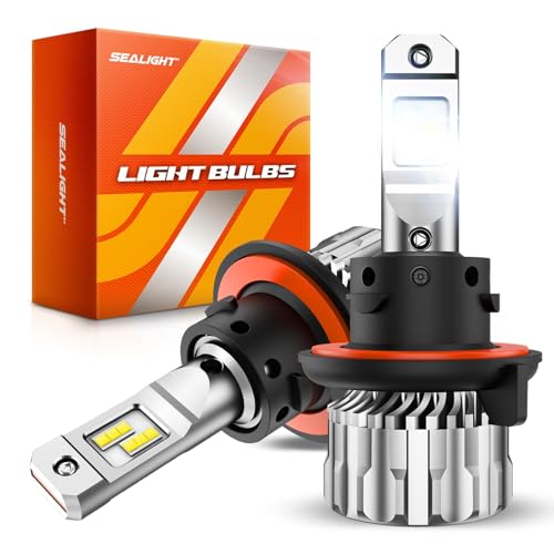 SEALIGHT H13 9008 Light Bulb, 46,000LM Super Brighter, 6500K Cool White H13 Off Road Light or Fog Light Bulbs, Pack of 2 - Image 1