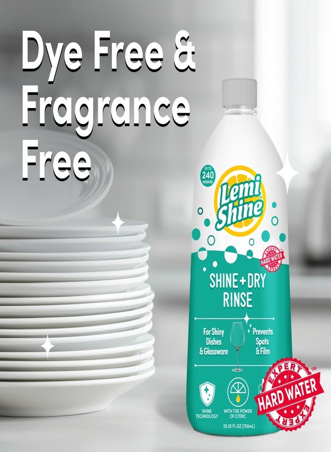 Lemi Shine - Shine + Dry Natural Dishwasher Rinse Aid, Hard Water Stain Remover (1 Pack - 25.35 oz) - Image 4