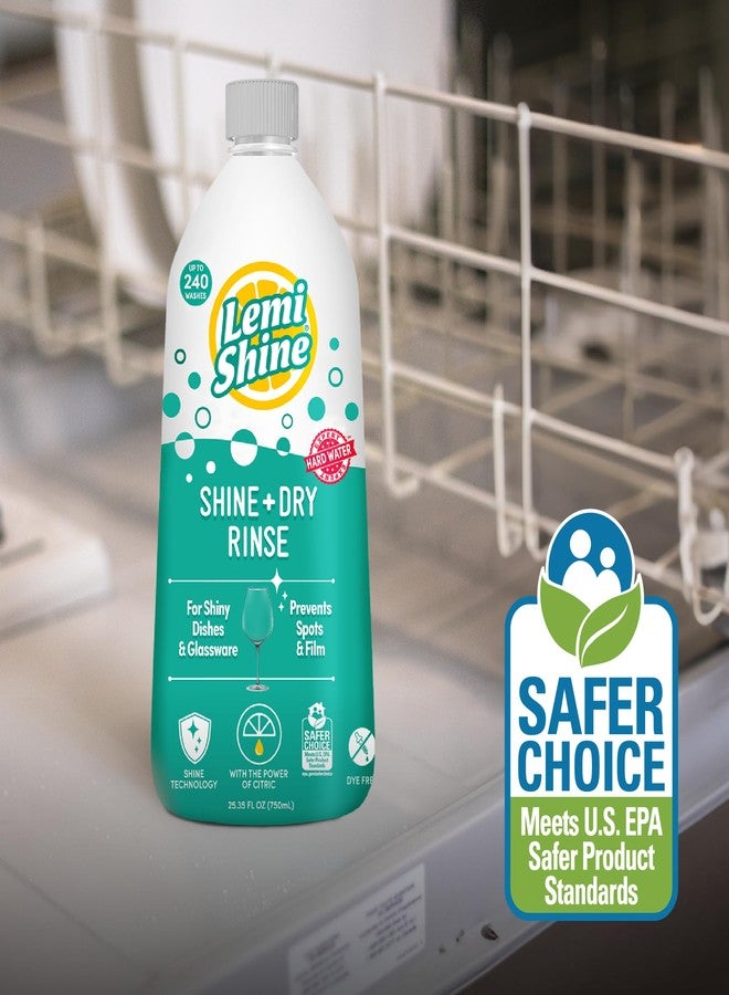 Lemi Shine - Shine + Dry Natural Dishwasher Rinse Aid, Hard Water Stain Remover (1 Pack - 25.35 oz) - Image 5