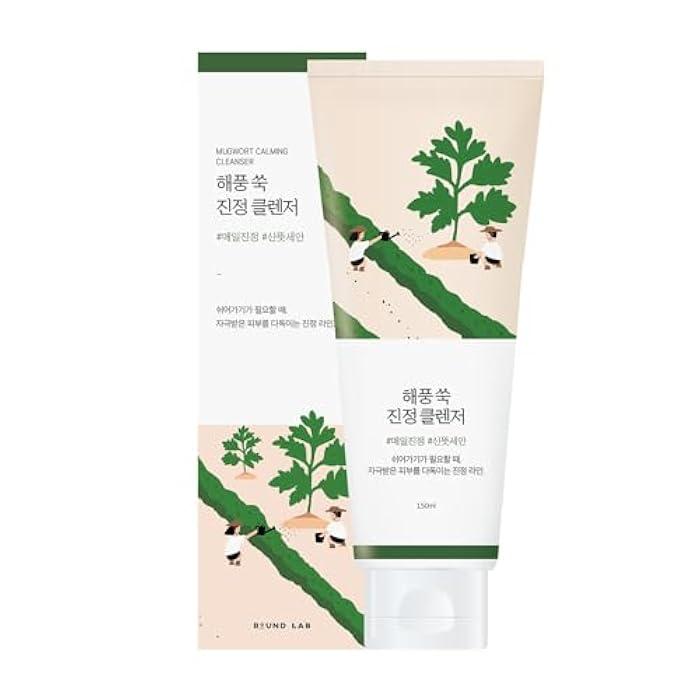 ROUND LAB Mugwort Calming Cleanser | Cleanse and calm simultaneously, Formulated with 4-CICA, Soothing, Low pH, Moisturizing, Cream Type Cleanser (5.07 fl.oz) - Image 1