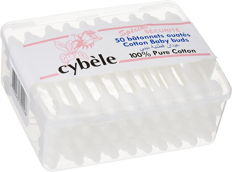 Cybele Baby Cotton Bud 50 Pieces, White - Image 2