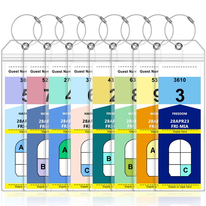 SEAVILIA 8 Pack Luggage Tags Travel Essentials & Cruise Essentials for NCL, Princess, Carnival, Royal Caribbean & Celebrity Cruise Ships by SEAVILIA - Image 1