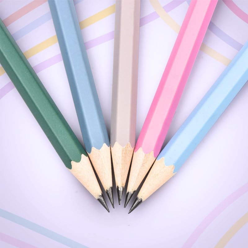 HAUSER ARTZ FROYO - WOODEN PENCIL Set – 40 Pcs Multicolor Pencils | Extra Dark Lead for Smooth Writing | Ideal for Kids School Use & Drawing - Image 3