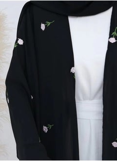 Flower-Embroidered Black Abaya with White Inner & Sheila – Full Set - pzsku/ZF7F556C565B40FBE0323Z/45/_/1737207800/780559bd-3fbd-4562-8a32-d2dcd464a900