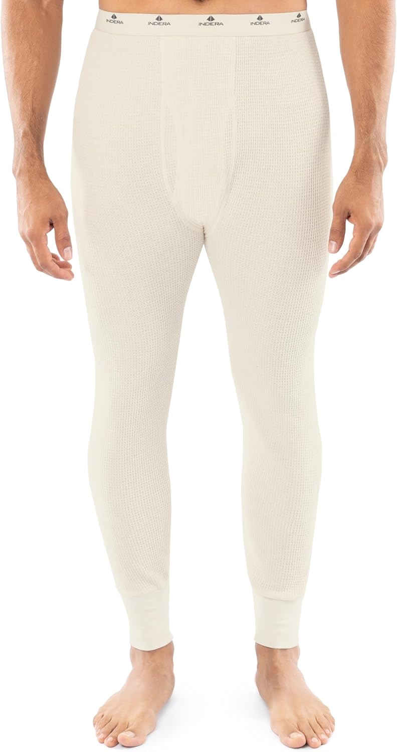 Indera Heavyweight Cotton Waffle Long Johns Thermal Underwear for Men - Image 1