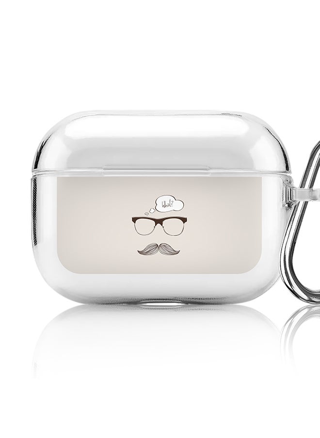 Stylizedd - Classic Clear printed Case for Apple AirPods Pro 2nd Generation Thin Transparent Cover [Designed for Apple AirPods Pro 2nd Generation] - What? hipster - Image 1