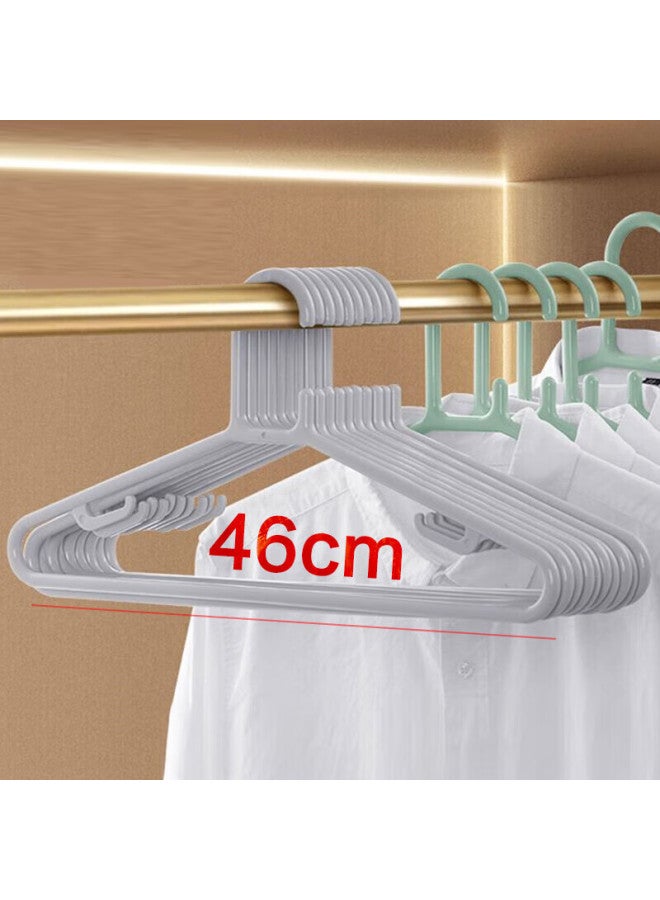 Chahua Coat Hangers, Non-slip Clothes Hangers, Garment Rack, Clothing Support, 46cm Light Green, 5 Pieces