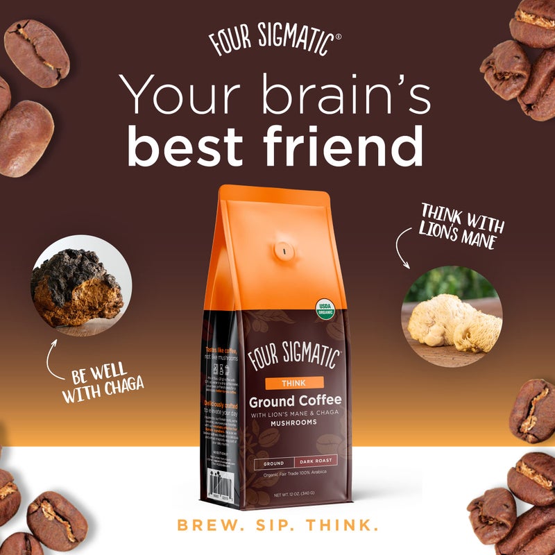 Four Sigmatic Organic Lion's Mane Ground Coffee, 10 OZ - Image 3
