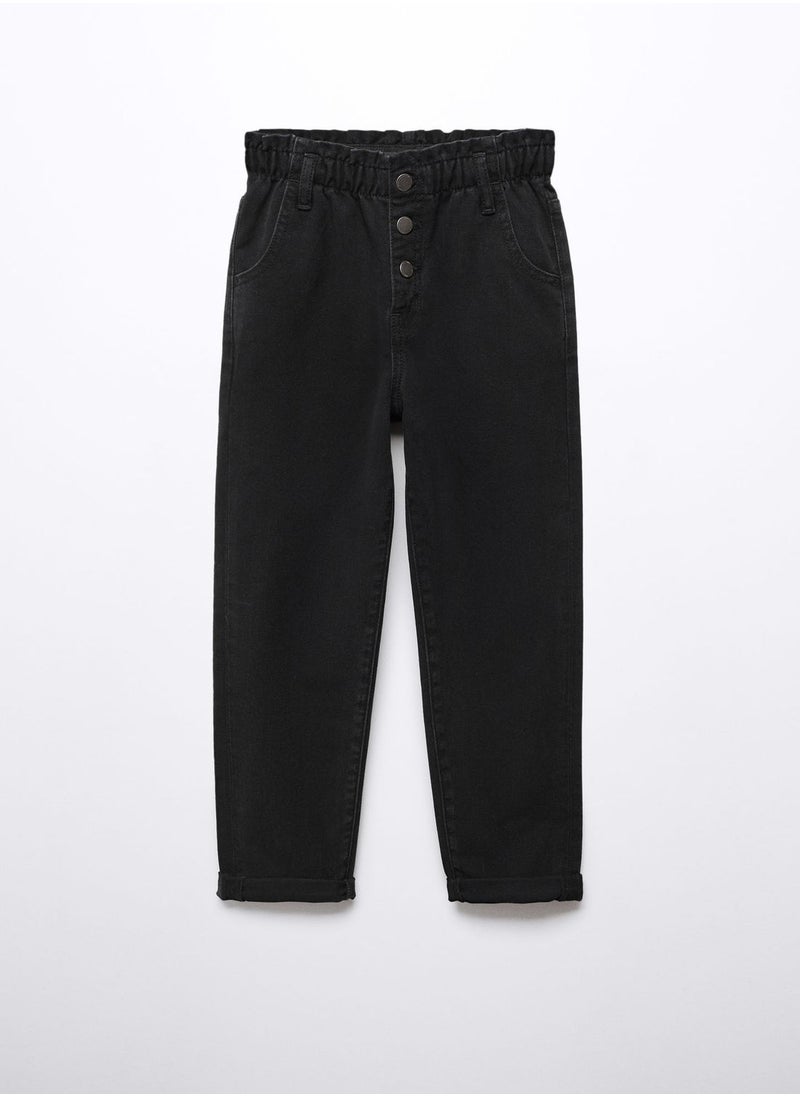 MANGO - Kids Rise Wash Straight Fit Jeans - Image 1