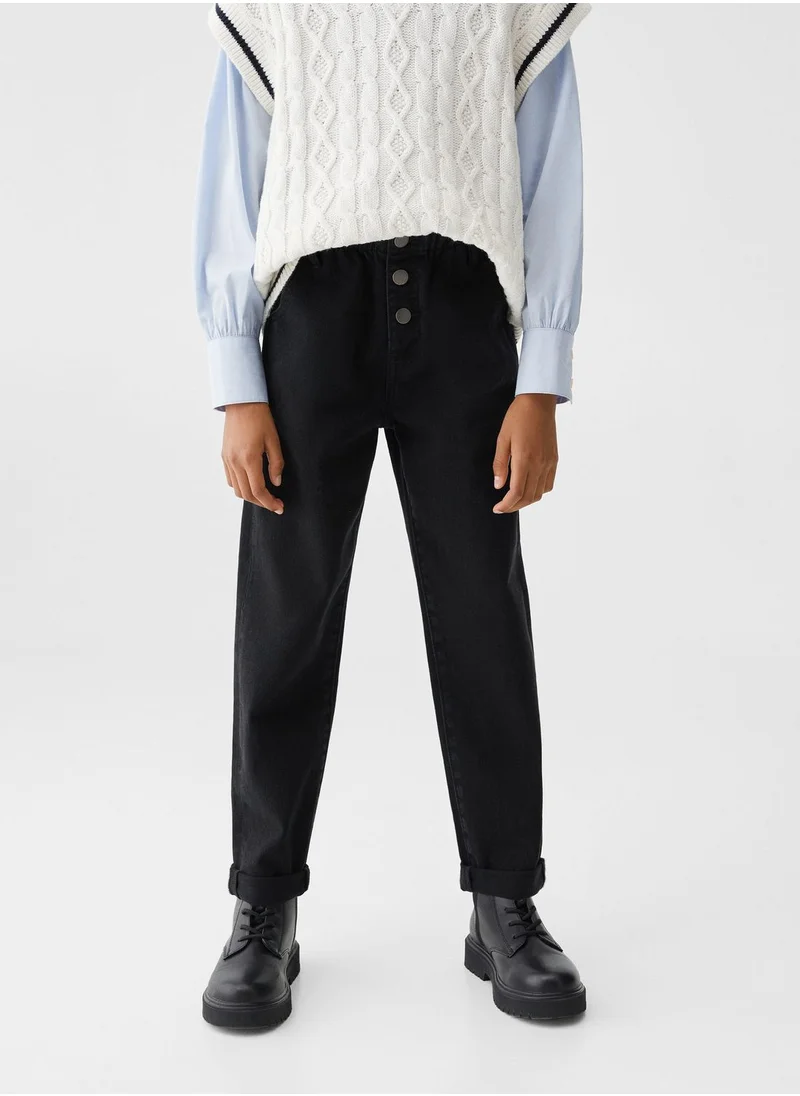 MANGO Kids Rise Wash Straight Fit Jeans