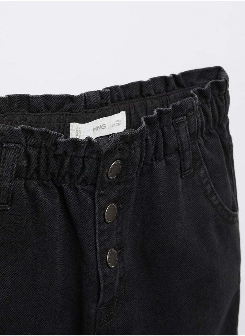 MANGO - Kids Rise Wash Straight Fit Jeans - Image 1