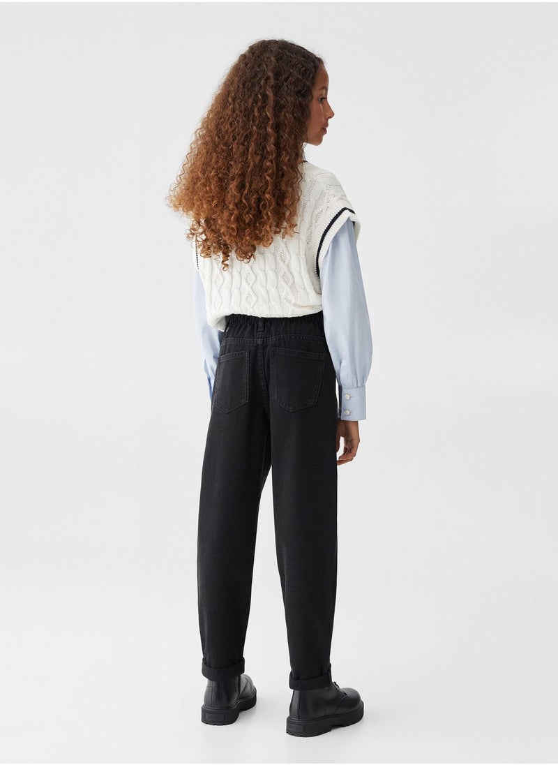 MANGO - Kids Rise Wash Straight Fit Jeans - Image 1