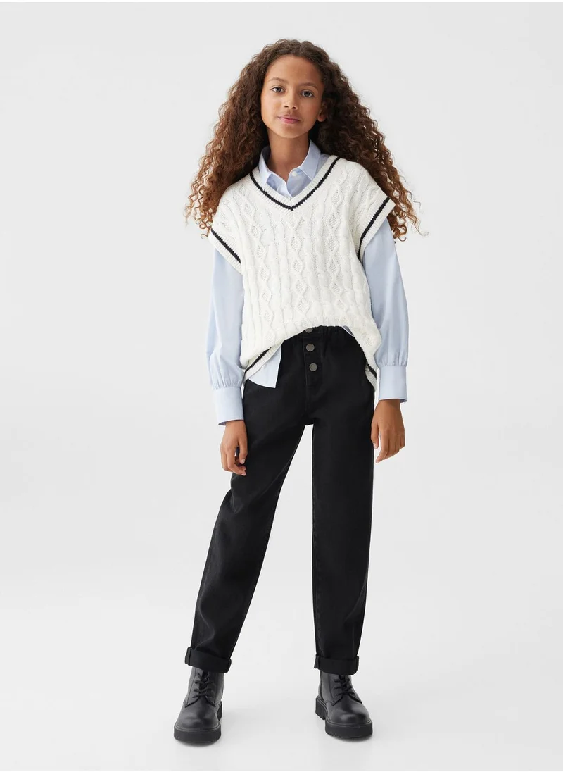 MANGO Kids Rise Wash Straight Fit Jeans