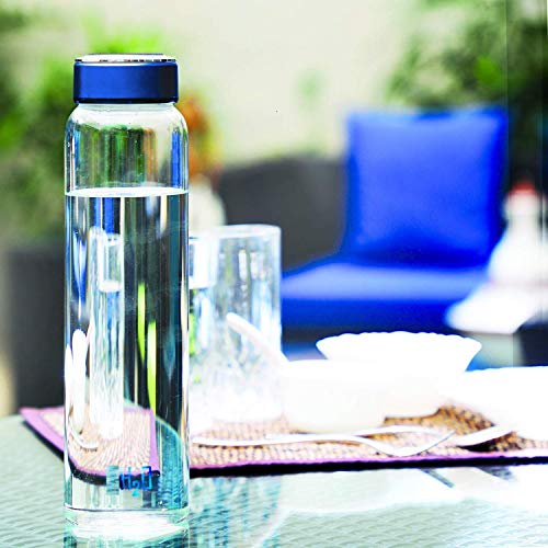 Home-Cart H2O Borosilicate Glass Water Bottle, 1 Litre_Multicolor, Pack Of 2 - Image 3