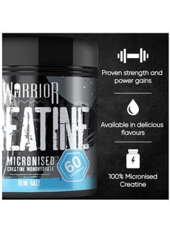 Warrior Creatine Monohydrate Powder 300g Blue Razz  - Image 2