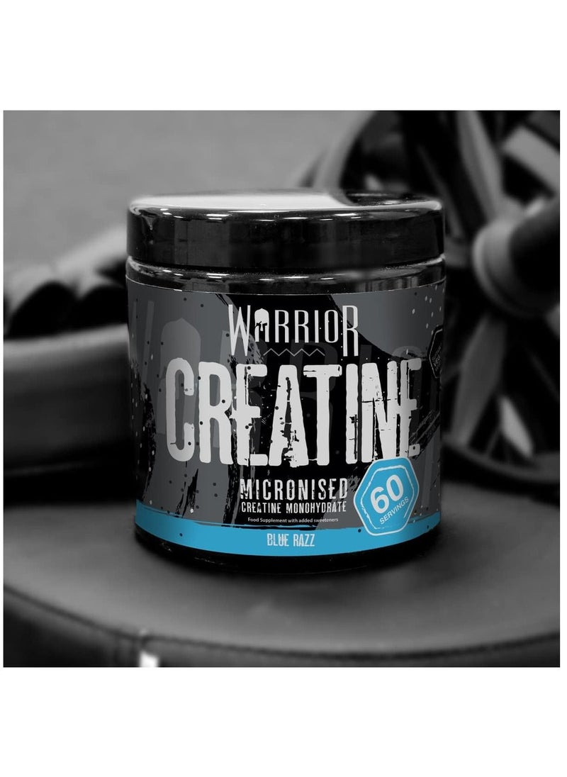 Warrior Creatine Monohydrate Powder 300g Blue Razz  - Image 3